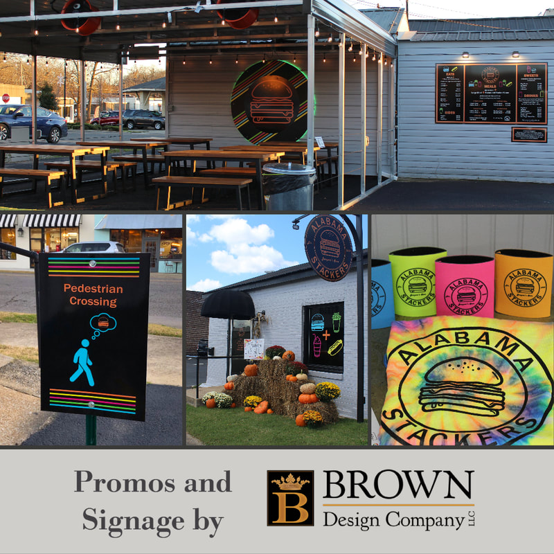 Alabama Stackers Promos and Signage by Brown Design Company, LLC