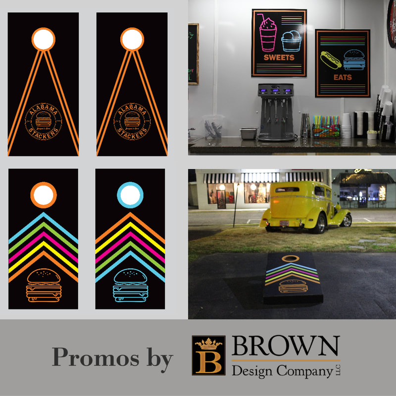 Promos - Cornhole Sets for Alabama Stackers by Brown Design Company, LLC